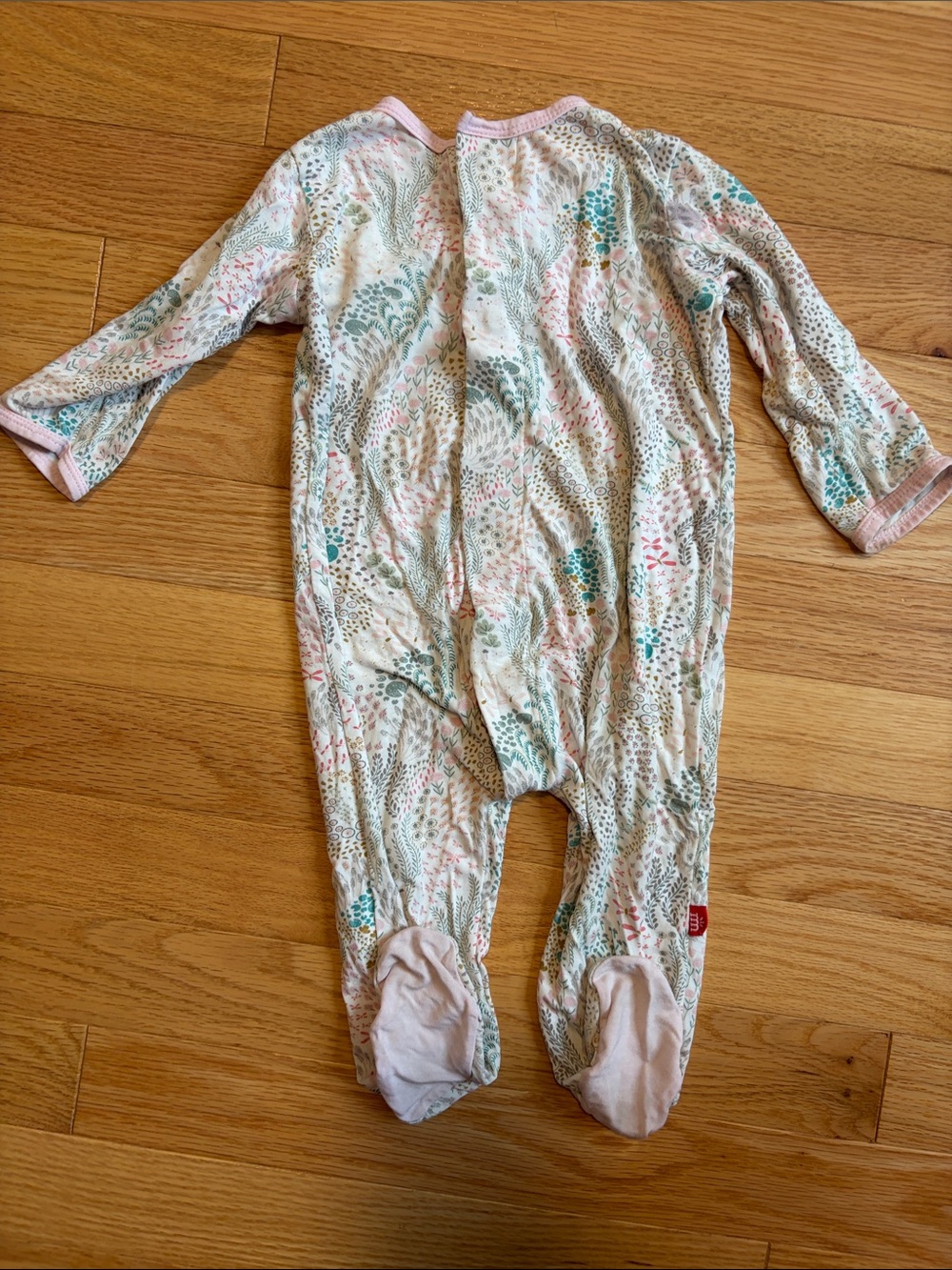 Magnetic Me floral footie pajamas